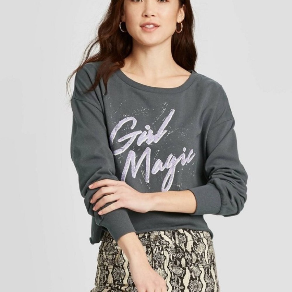 GRAYSON THREADS Girl Magic Cropped Sweatshirt XXL